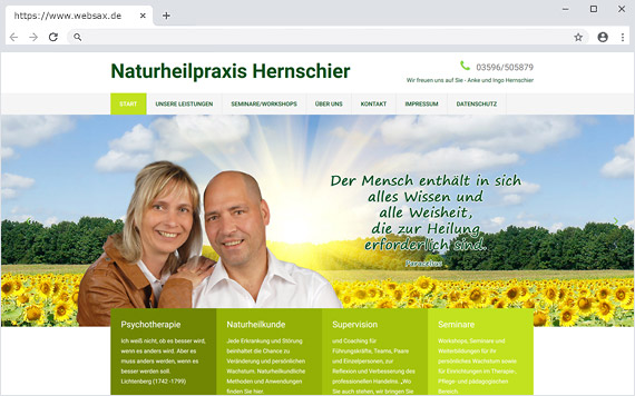 Relaunch Webseite Naturheilpraxis Hernschier