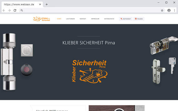 Webseite für Klieber Sicherheit Pirna