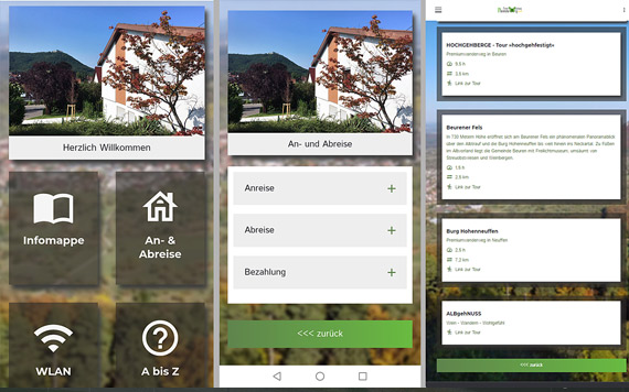 Ferienwohnung Panoramaweg Beuren nutzt die digitale Gästemappe