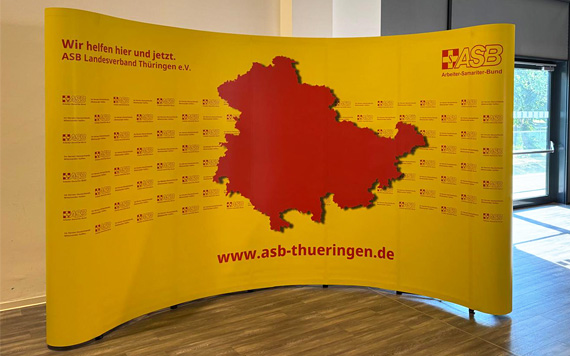Individuelle Messewand für den ASB Landesverband Thüringen e.V.