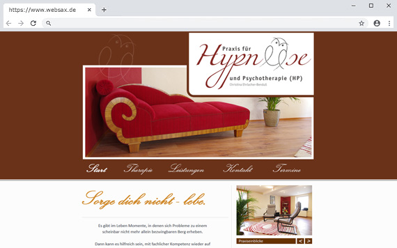 Neuerstellung Webseite für Hypnopraxis Ehrlacher