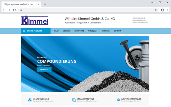 Erstellung Webseite für Wilhelm Kimmel GmbH & Co. KG
